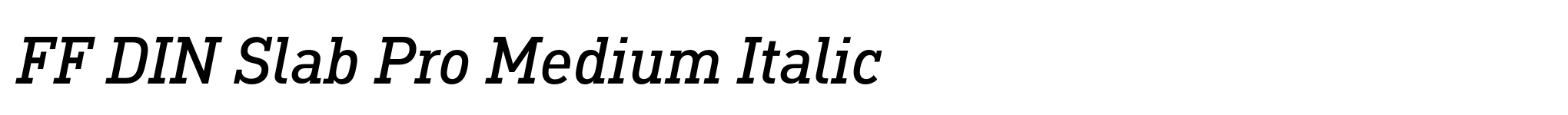 FF DIN Slab Pro Medium Italic image